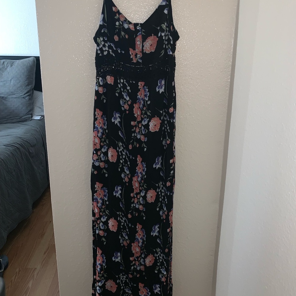 Black Maxi Dress With Two Slits